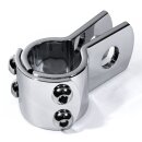 Pince de montage 28 mm Support chromé Cadre 1-1/8" Harley Crash Bar Repose-pieds