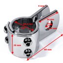 Abrazadera de montaje 22mm Soporte cromado 7/8 Marco...