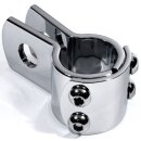Morsetto di montaggio Staffa cromata da 22 mm Telaio 7/8" Pedane H-D Manubrio