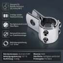 Morsetto di montaggio Staffa cromata da 22 mm Telaio 7/8" Pedane H-D Manubrio