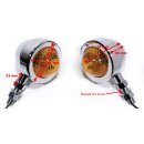 Juego de intermitentes Bullet Metal Cromado Universal...