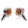Juego de intermitentes Bullet Metal Cromado Universal Harley Chopper Vintage ECE