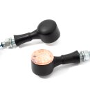 LED Mini Blinker Micro schwarz extrem klein für Harley Suzuki Honda Universal HD