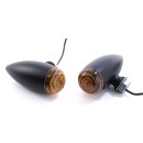 Bullet Mini Lampeggiante nero liscio semplicepianura Fari lampeggianti
