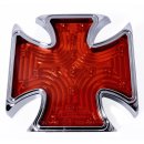 R&uuml;cklicht Chrom LED Malteser Eisernes Kreuz Iron...