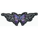 Aufnäher Schmetterling lila violett 16 x 6 cm Purple Butterfly Patch 