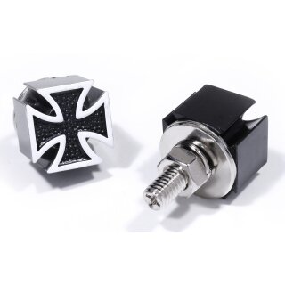 Característica TORNILLOS CRUZ DE HIERRO cruzar Negro Hot Rod bici triciclo