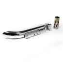 Auspuff Schalldämpfer Endtopf Chrom Turn Out kurz für Harley Davidson Universal