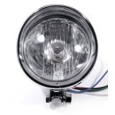 4&quot; Headlight Chrome Clear Glass Mini Small for...