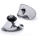 Chromed tapered fairing mount mirrors Touring 2014- up