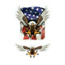 Adesivo-Set USA Aquila 7 x 6,5 cm Eagle Decal Sticker...