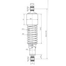 Amortiguador Progresivo ajustable PROFUNDO NEGRO PARA HARLEY honda suzuki