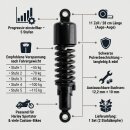 Amortiguador Progresivo ajustable PROFUNDO NEGRO PARA HARLEY honda suzuki