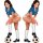 Aufkleber-Set Fu&szlig;ballspielerin Italien Pin Up Girl 17 x 6,5 cm Soccer Babe Decal