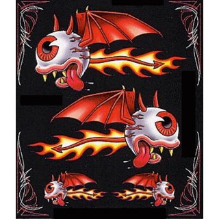 Pegatina-Set Ojos Rojos del Diablo 12,5 x 7 cm Red Devil Eyes Decal Hot Rod