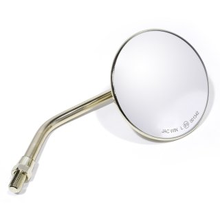 Round gold classic small mirror with E-Mark for japanese bikes