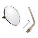  Round gold classic small mirror with E-Mark for japanese bikes