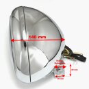 7" Headlight Chrome H4 Clear Lens Custom for Harley Davidson Softail Universal