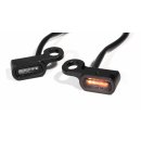 Mini clignotant LED pour guidon noir pour Harley Softail 2016- V Rod E-Glide 09-