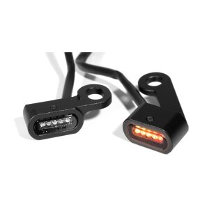 Mini LED Blinker Schwarz Lenkerarmatur für Harley Davidson Sportster 2014 - 2020