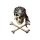 Adesivo Pirata Cranio 8,5 x 6,5 cm Pirate Skull Sticker Casco Aerografo
