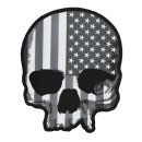 Patch USA Skull grey 31 x 26 cm Jacket Vest Embroidered...