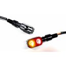 3 in 1 LED Mini luz trasera freno Señal giro Multifunción Negro Motocicleta ECE