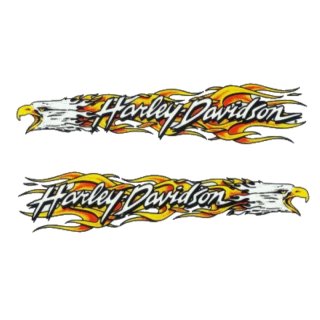 Harley Davidson Sticker Set Eagle Flame 23 x 5 cm Decal Tank HD
