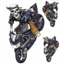 Sticker Death Stop Motorcycle Streetfighter 16,5 x 10 cm...