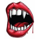 Aufkleber Blutige Dracula Lippen 8,5 x 6,5 cm Sticker Vampire Decal