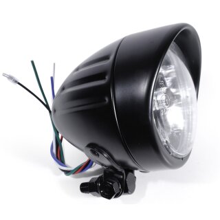 4" Headlight Black Clear Glass Mini Small for Harley-Davidson Universal ECE