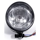 4" Faro negro vidrio transparente mini para...