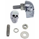 Totenkopf Skull Schraube Kennzeichen Metall Chrom Schwarz...