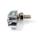 Totenkopf Skull Schraube Kennzeichen Metall Chrom Schwarz Chopper Custom 25mm