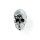 Totenkopf Skull Schraube Kennzeichen Metall Chrom Schwarz Chopper Custom 25mm