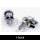 Totenkopf Skull Schraube Kennzeichen Metall Chrom Schwarz Chopper Custom 25mm