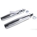 Auspuff Schalldämpfer Endtopf Custom Straight Cut Chrom für Harley Davidson