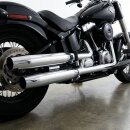 Auspuff Schalldämpfer Endtopf Custom Straight Cut Chrom für Harley Davidson