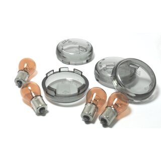 Blinkergläser Set Getönt für Harley Davidson Softail Sportster Dyna XL 2000-2026