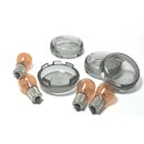 Smoked Bullet lens kit fits Harley-Davidson Softail Dyna XL Sportster aso 00-22