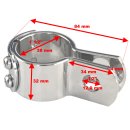 Chromed 3pc-clamp 1-1/2&quot; (38mm)