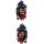 Adesivo Set giullare burlone testa 10 x 6 cm Jester Head Joker Sticker Set