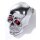 Cráneo Tornillos Placa Metal Cromo rojo Chopper Custom 25mm Skull