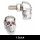 Cráneo Tornillos Placa Metal Cromo rojo Chopper Custom 25mm Skull