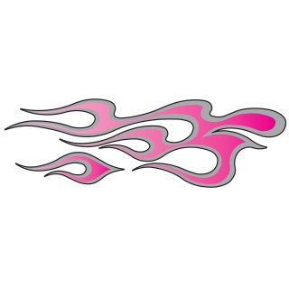 Sticker Flames Airbrush Pink Right 20 x 6 cm Tank Decal