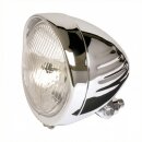 5¾" Faro Cromo H4 Estriado para Harley-Davidson Universal Chopper ECE Homologada