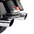 Exhaust End Caps Billet Slash Cut for Harley Davidson Touring Models Chrome 4 &quot;