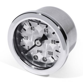 Oilpressure gauge with grey face -100 PSI 6 Bar Motorcycle Car Performance