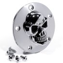 3D Skull Point cover chrome fits Harley Davidson Twin Cam...