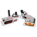 Mini LED Blinker Chrom Lenkerarmatur f Harley Softail 96-...